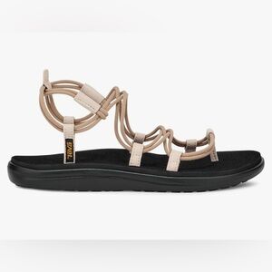 Teva Cream and Black Sandals with Cushioned Sole